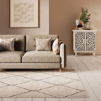 Washable Geometric Cotton Large Rugs Modern Stain Resistant