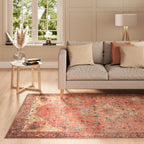 Washable Geometric Cotton Large Rugs Modern Stain Resistant