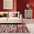 Washable Geometric Cotton Large Rugs Modern Stain Resistant