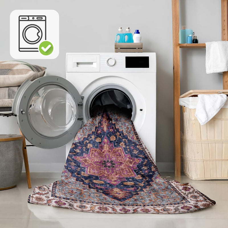 Washable Rug -%63 Cotton Low Pile Carpet