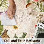 Washable Rugs Living Room Non Slip Floor