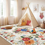 Washable Rugs Living Room Non Slip Floor