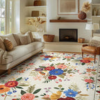 Washable Rugs Living Room Non Slip Floor