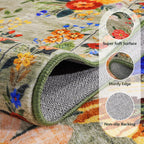 Washable Rugs Living Room Non Slip Floor