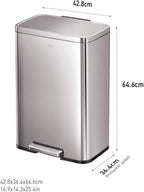 Madison Kitchen Trash Can 2 Compartments 45L Recycling