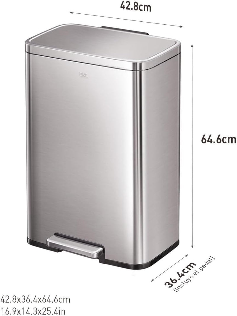Madison Kitchen Trash Can 2 Compartments 45L Recycling