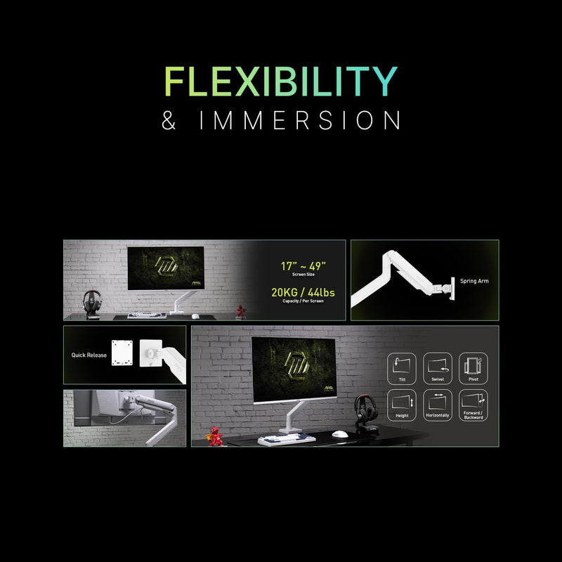 Mag Premium Heavy Duty Single Monitor Stand Arm