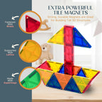 Magnet Building Tiles Set for Kids 56 Pcs