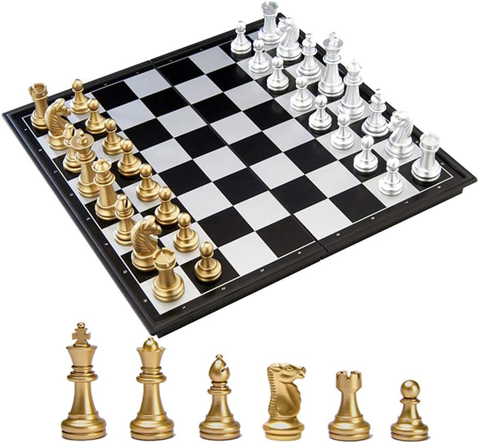 Magnetic Chess Set with Folding Board and Pieces