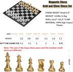 Magnetic Chess Set with Folding Board and Pieces