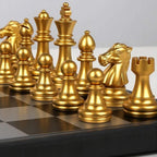 Magnetic Chess Set with Folding Board and Pieces