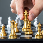 Magnetic Chess Set with Folding Board and Pieces