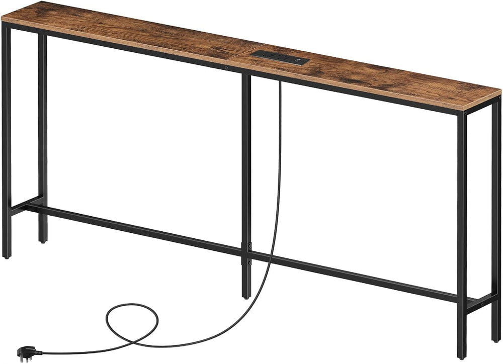 Console Table with Power Outlets 160CM Narrow