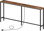 Console Table with Power Outlets 160CM Narrow