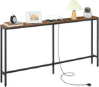 Console Table with Power Outlets 160CM Narrow