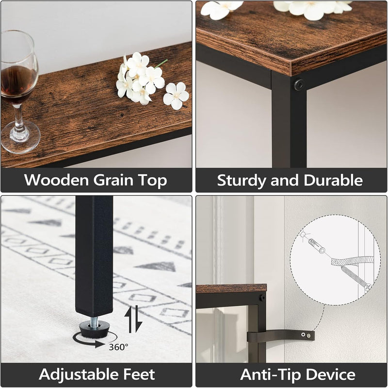 Console Table with Power Outlets 160CM Narrow