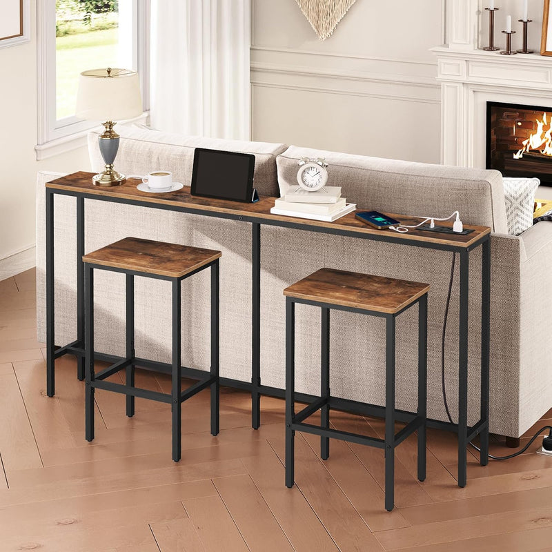 Console Table with Power Outlets 160CM Narrow