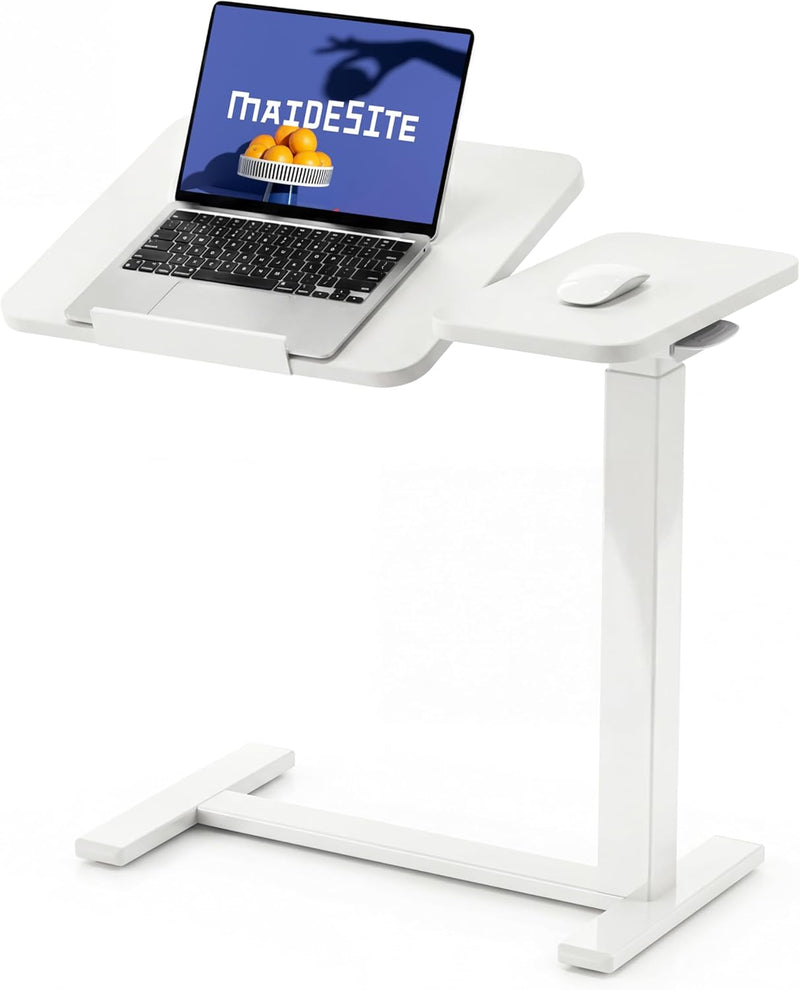 Fit Dual Overbed Table with Wheels C-Shape Height