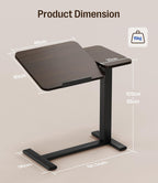Maidesite Fit Dual Overbed Table with Wheels C-Shape