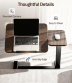 Maidesite Fit Dual Overbed Table with Wheels C-Shape