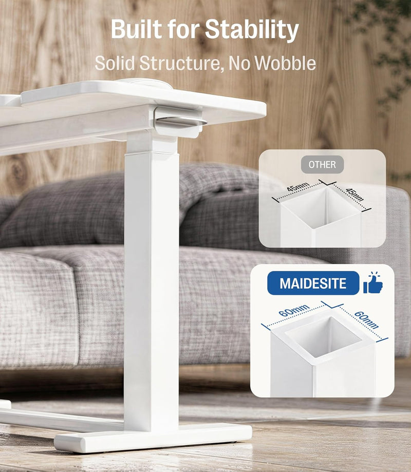 Fit Dual Overbed Table with Wheels C-Shape Height