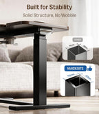 Maidesite Fit Dual Overbed Table with Wheels C-Shape