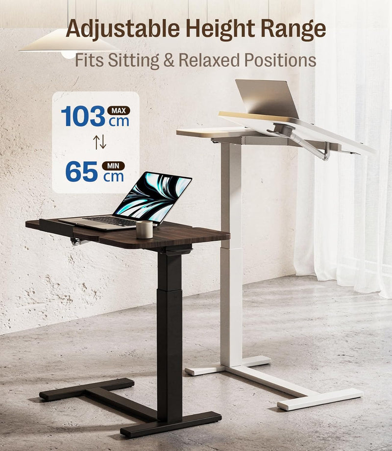 Fit Dual Overbed Table with Wheels C-Shape Height
