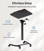 Maidesite Fit Pro Over Bed Table with Wheels
