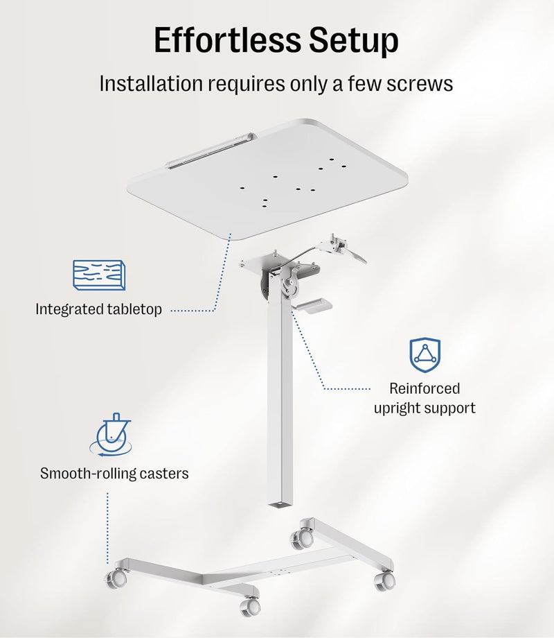Fit Pro Over Bed Table with Wheels Height
