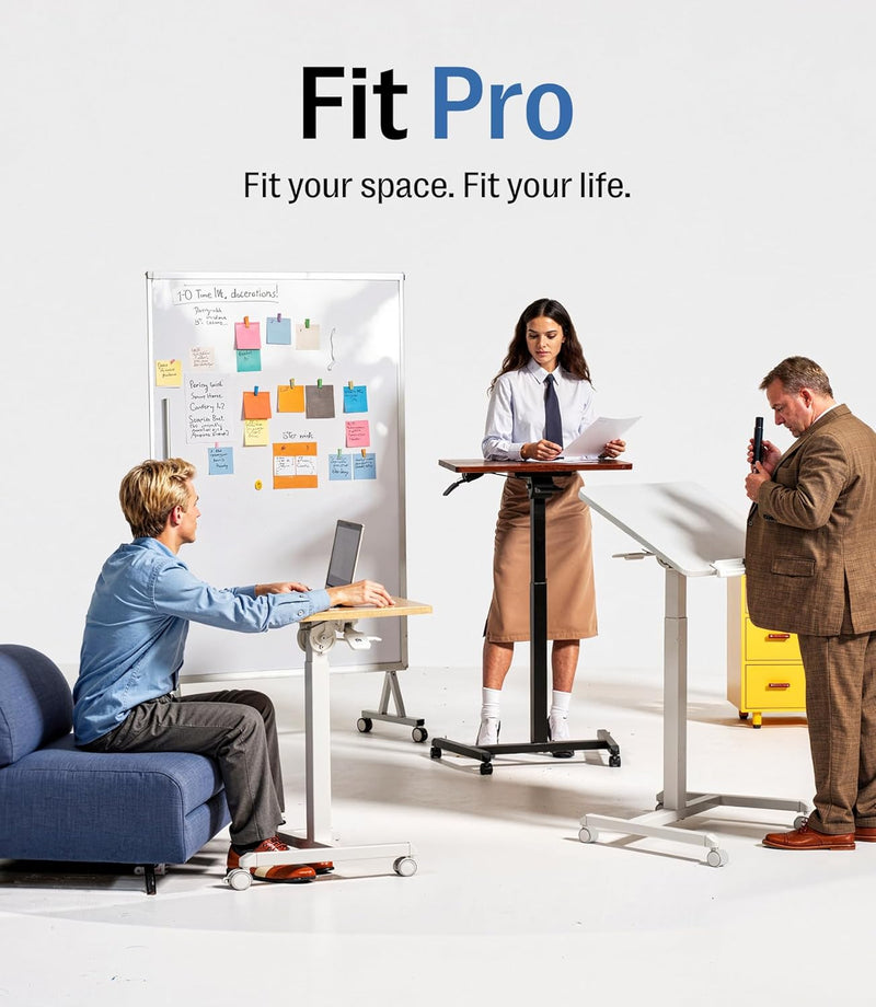 Fit Pro Over Bed Table with Wheels Height