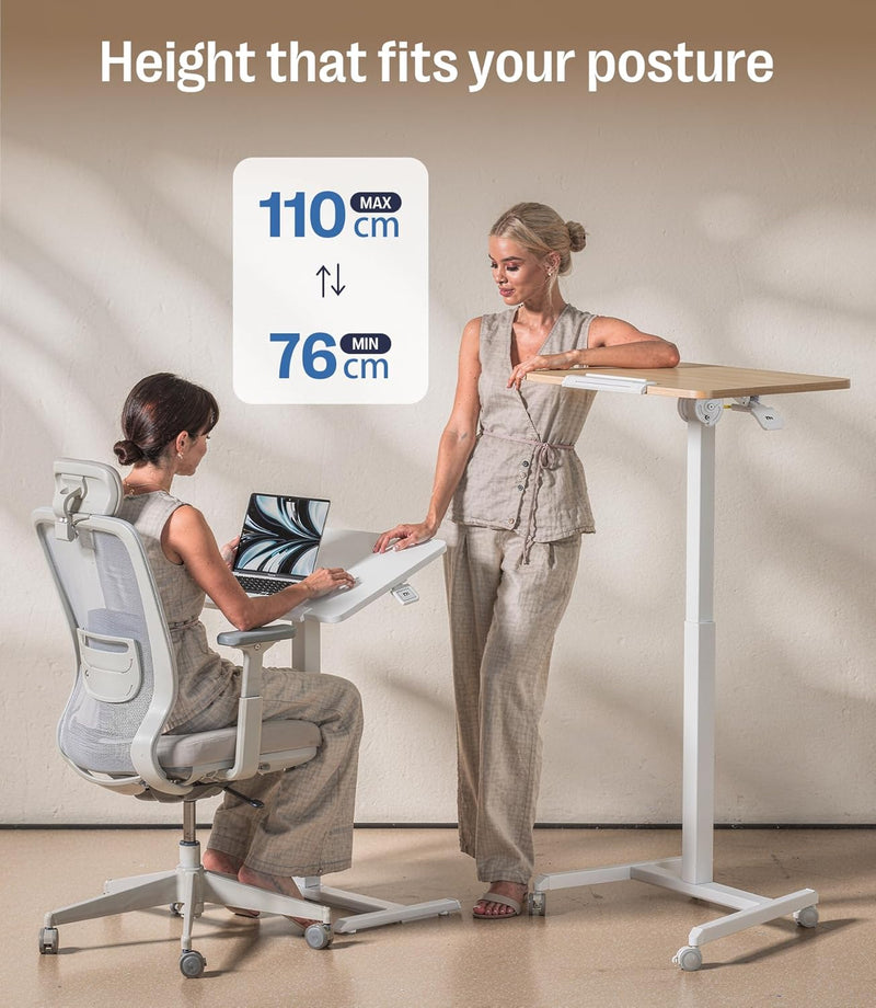 Fit Pro Over Bed Table with Wheels Height