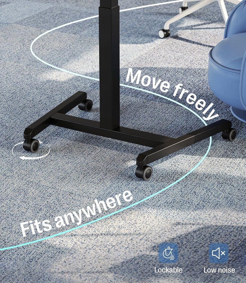 Fit Pro Over Bed Table with Wheels Height