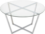 Mango Steam Round Metro Glass Coffee Table Side