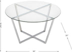 Mango Steam Round Metro Glass Coffee Table Side