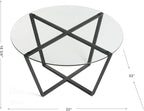 Mango Steam Round Metro Glass Coffee Table Side