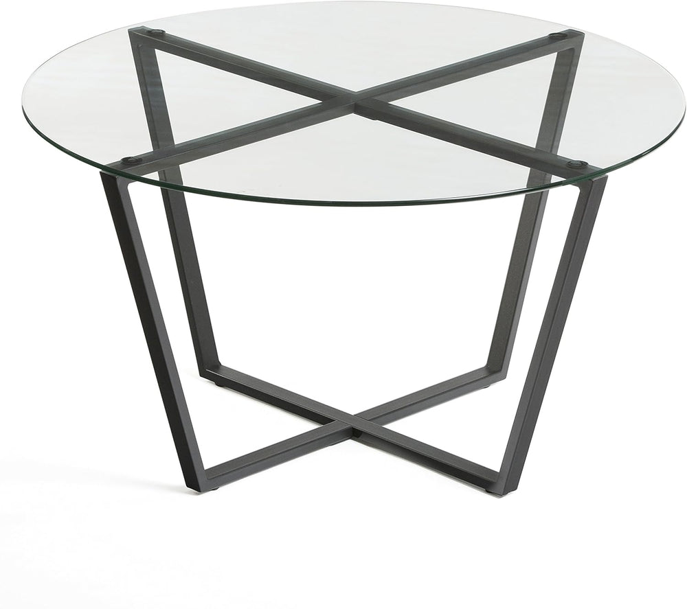 Mango Steam Round Metro Glass Coffee Table Side