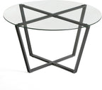 Mango Steam Round Metro Glass Coffee Table Side