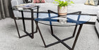 Mango Steam Round Metro Glass Coffee Table Side