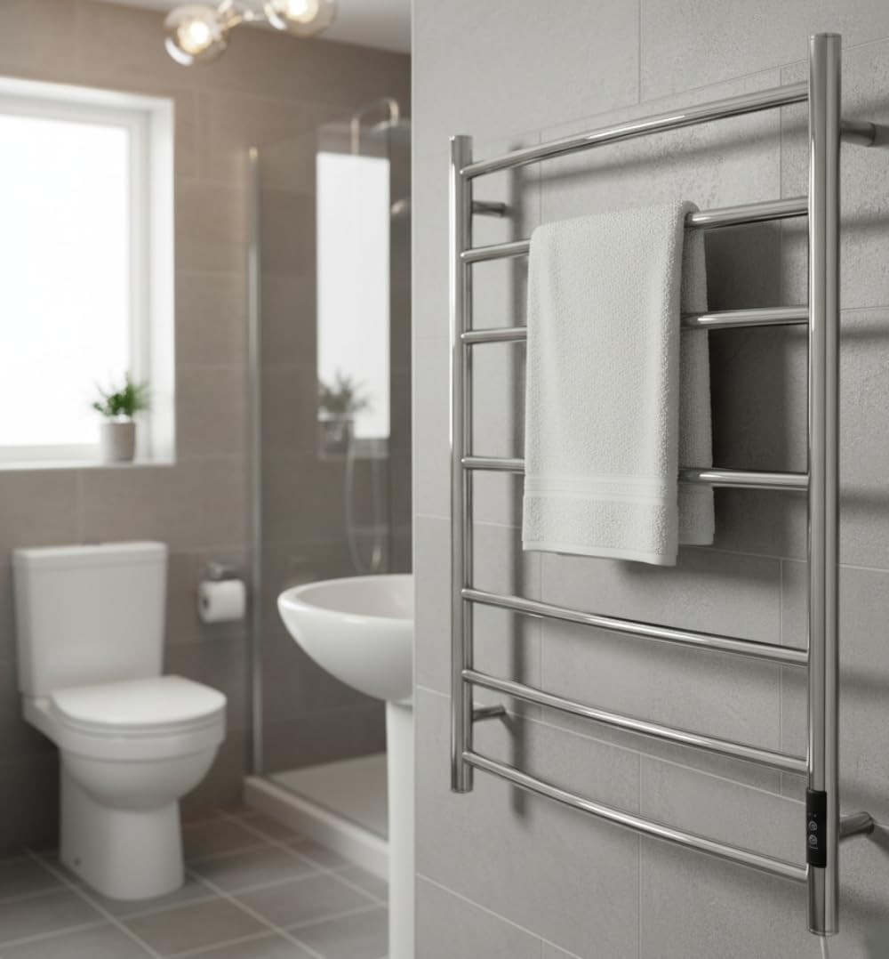 Manissa Kendal Stainless Steel Electric Heated Towel Rail