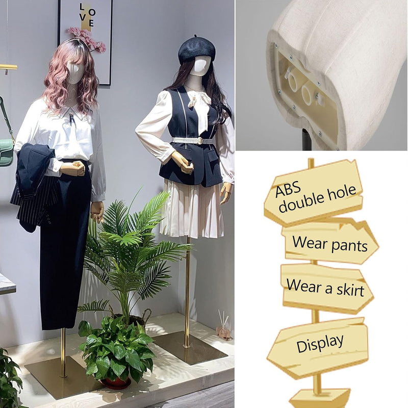Mannequin Body Female Tailors Dummy Torso with Wooden