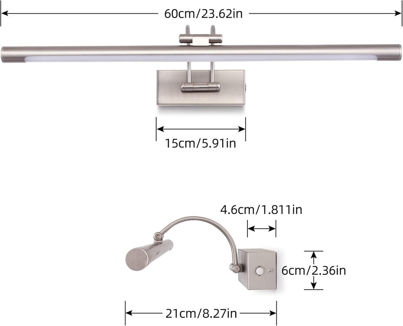 LED Bathroom Vanity Light Fixture 12W 60CM Cabinet