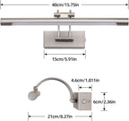 Mantolite Dimmable LED Bathroom Vanity Light Fixture 12W