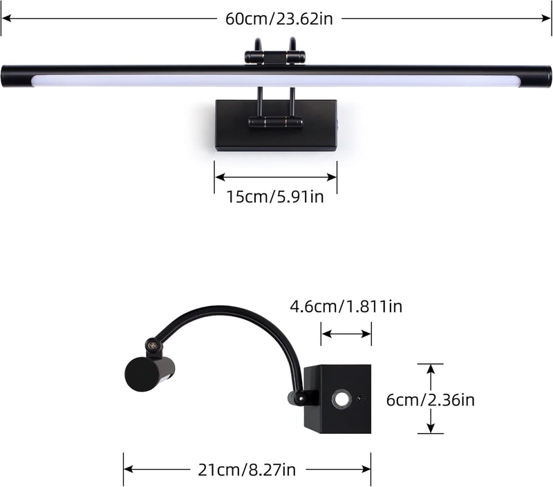 LED Bathroom Vanity Light Fixture 12W 60CM Cabinet