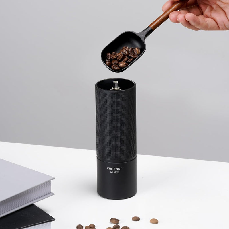 Manual Stainless Steel Coffee Bean Grinder with Foldable