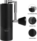 Manual Stainless Steel Coffee Bean Grinder with Foldable