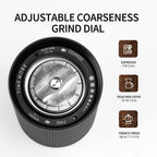 Manual Stainless Steel Coffee Bean Grinder with Foldable