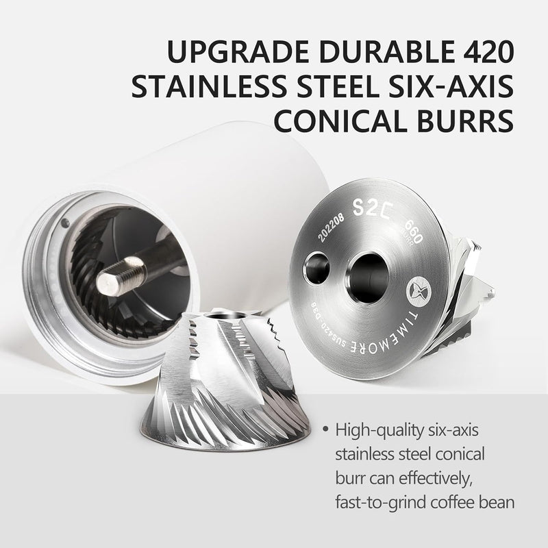 Manual Stainless Steel Coffee Bean Grinder with Foldable