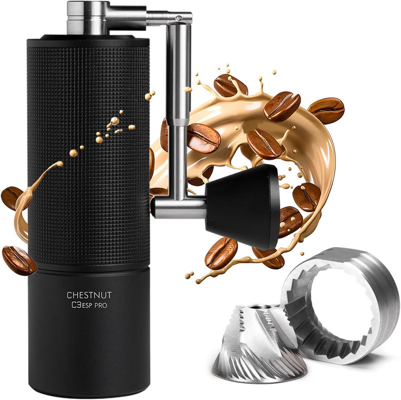 Manual Stainless Steel Coffee Bean Grinder with Foldable