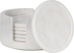 Marble Coasters for Drinks 3.5 Inch Round (Set of 6)