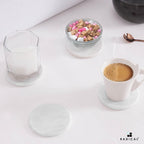 Marble Coasters for Drinks 3.5 Inch Round (Set of 6)